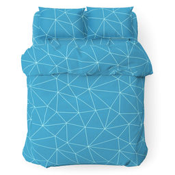 Пододеяльник Евростандарт Я верю в себя-Б 4/6 бирюзовый 220х215см, бязь Комфорт 121г/м2, хлопок 100%, упаковка классическая ПВХ 28х41см, Домашняя мода (Россия)