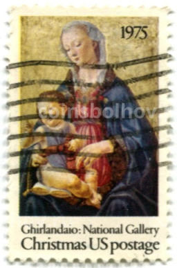 Марка Pождество 1975 год США