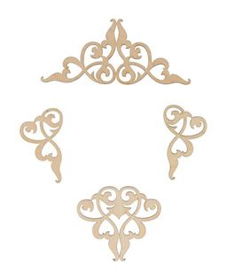 Заготовка для декорирования Mr. Carving ВД-895 Набор вензелей фанера 0.3 см №1 (4-8 см)