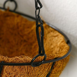 Кашпо подвесное, d=25 см, с кокосовым вкладышем, «Полусфера», Greengo