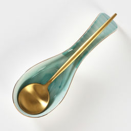 Подставка под ложку Доляна «Млечный путь», 21.5×7.5 см, фарфор, бирюзовая