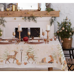 Скатерть новогодняя Этель Christmas forest, 150?220 3 см с ГМВО, 100% хлопок, 190 г/м?