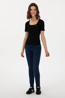 Kad_n Siyah Ti__rt Sepette S_rpriz _ndirim - U.s. polo assn фото 4