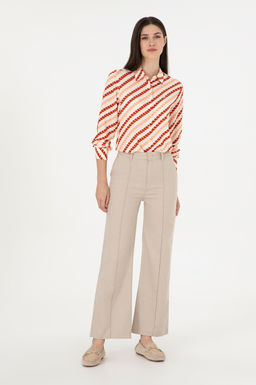 Kad_n Kum Straight Fit Kanvas Pantolon