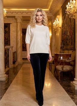 K13313 Джемпер (вязаный трикотаж) СВ_БЕЖЕВЫЙ