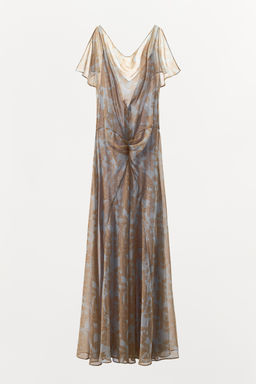 GATHERED FLORAL PRINT DRESS - Zara фото 4