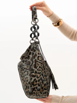 Сумка в лазерной обработке B2410GA натуральная замша