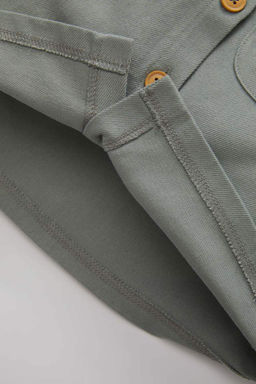 Рубашка из габардина с длинными рукавами и карманами для маленьких девочек - Defacto фото 6