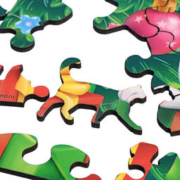 Пазл фигурный Поздравление от зайки - Лесная мастерская фото 3