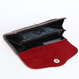 Кошелёк женский на магните, 19×2.5×9 см, серый