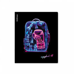 Цена за 5 шт. Тетрадь общая ученическая ErichKrause Detection, 48 листов, клетка, металлизированный голографический картон_MIX-PACK  фото 6