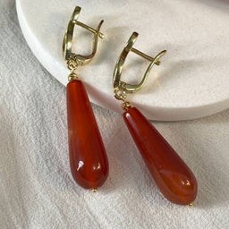 Серьги с Сердоликом