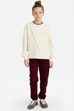 %100 Pamuk Jogger F_t Penye Pantolon K_z _ocuk - Defacto фото 2