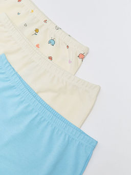 Bask?l? Pamuklu K?z ?ocuk Boxer 3l? - Waikiki фото 3