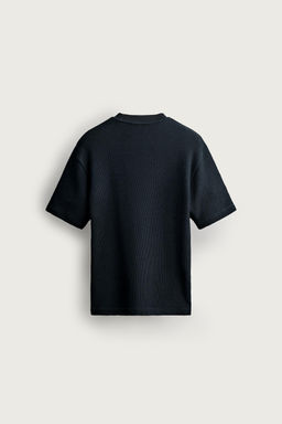 CAMISETA REGULAR FIT SEERSUCKER / Marino - Zara фото 7