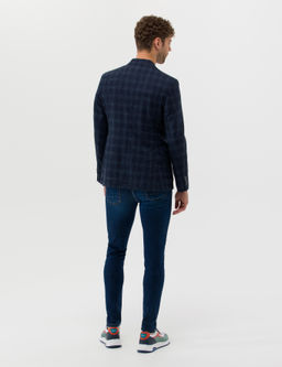 Lacivert Slim Fit Jean Pantolon