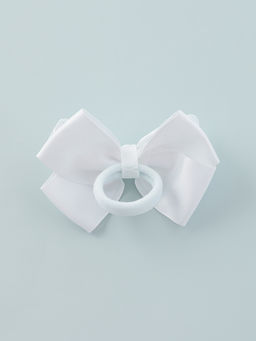 Цена за 6 шт. Бант для волос на резинке «Школьница», клеточка, 9 см, белый