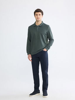 Polo Yaka Erkek Sweatshirt