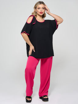 Блузка 0324-1 чёрный - Dora фото 13