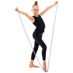 Скакалка гимнастическая утяжелённая Grace Dance, с люрексом, 3 м, 180 г, цвет сиреневый/серебристый  фото 4