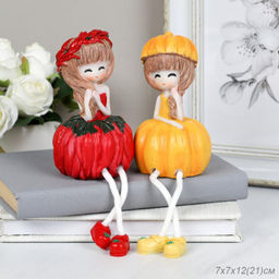 Цена за 2 шт. Фигурка Тыква/Перец висячие ножки 20 см 2 штуки набор / 9622 /уп 60/ - ГалеонТрейд фото 2