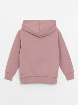 Kap??onlu Bask?l? Uzun Kollu Erkek ?ocuk Sweatshirt - Waikiki фото 2