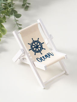 Сувенир дерево "Стул пляжный со штурвалом" 9х1х15,5 см