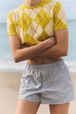 ARGYLE KNIT TOP - Zara фото 4