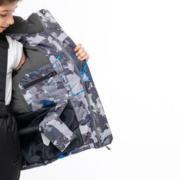 RODOS Куртка для мальчика зима М-195 КурткаВБ Серый/Голубой  фото 19