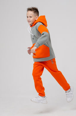 886Д Костюм детский "Серый/оранжевый"