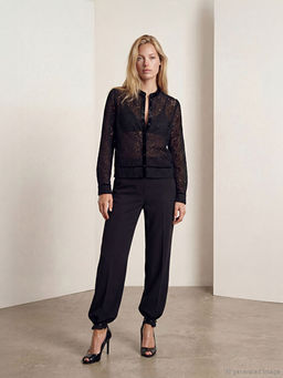 Hakim Yaka Dantelli Bluz