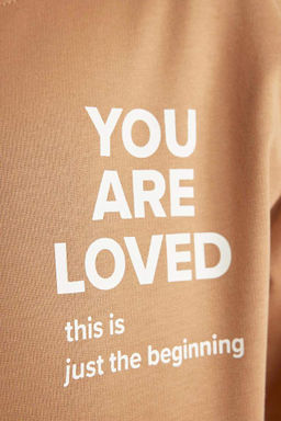 Толстовка с принтом для девочек с круглым вырезом - Defacto фото 5