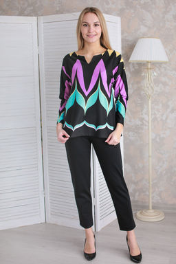 Джемпер женский из милано Юстина черный