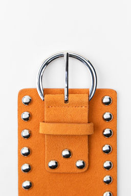 STUDDED LEATHER CORSET BELT - Zara фото 6