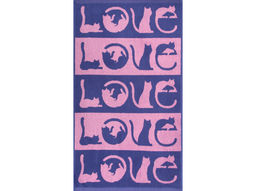 Полотенце махровое 6с103.412ж1 LOVE-кот(пурпурн3) 50х90см