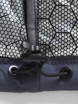 Куртка мужская стёганая с капюшоном с графеновой подкладкой темно-синего цвета 9623_1TS