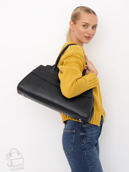 Сумка женская кожаная 3380-2QP black Polina&Eiterou в Новосибирске