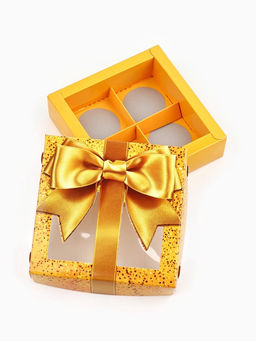 Цена за 5 шт. Коробка под 4 конфеты со скретч-слоем Бант, 10.5 х 10.5 х 3.5 см - Дарите счастье фото 3