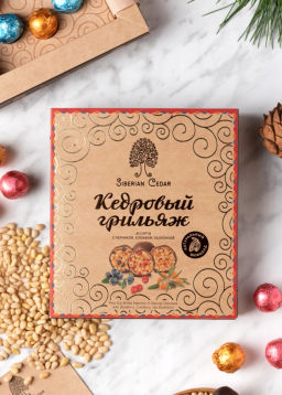Кедровый грильяж ассорти, 120 г  черника, клюква, облепиха