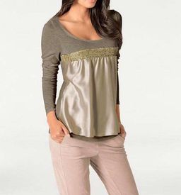 Блузка, серая