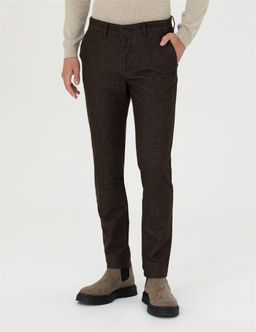 Kahverengi Slim Fit Kanvas Pantolon - Pierre cardin фото 2