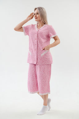 Пижама женская из кулирки Ворожея розовый макси - Амадэль фото 6