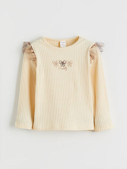 Bisiklet Yaka F?rf?rl? Nak??l? K?z ?ocuk Ti??rt