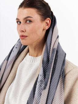 Большой, мягкий, тонкий и очень нежный двусторонний палантин с рисунком - Tantino фото 6