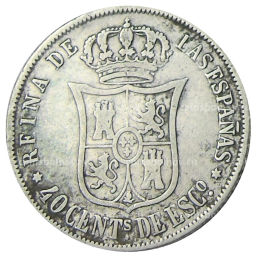 40 сентимо 1866 года Испания