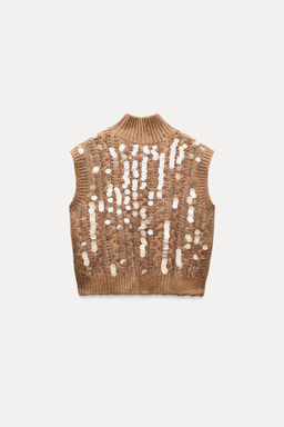 SEQUIN KNIT WAISTCOAT - Zara фото 3