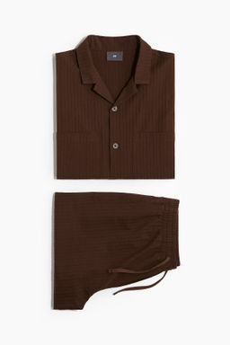 Camisa y pantal?n corto de pijama en algod?n