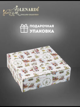 Блюдо 14см НОВОГОДНИЙ в под.уп. Фарфор арт.105-137 - Lenardi фото 4