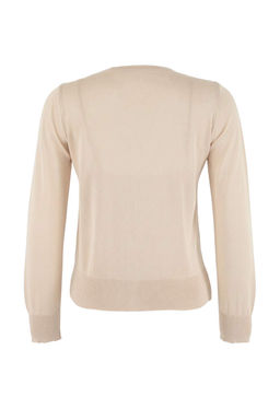 Bej 2li Yazl?k Ozel Iplik Dantel Detayl? Triko Bluz-H?rka TWOSS26HI00016 - Trendyolmilla фото 6