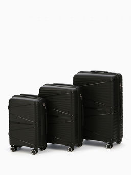 Чемодан на колёсах маленький 44 л (S), на молнии, кодовый замок, чёрный